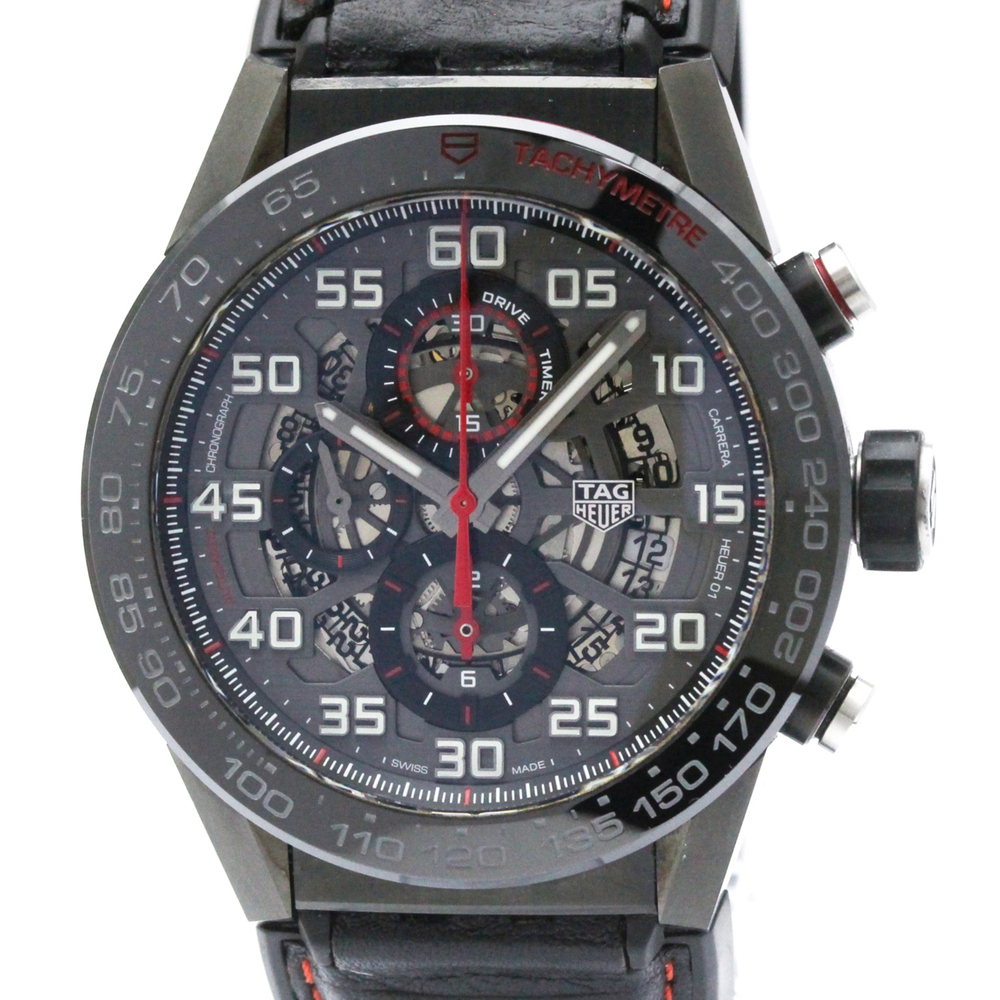 TAG HEUER Carrera Heuer 01 Chronograph Ceramic Steel Mens Watch CAR2A1H